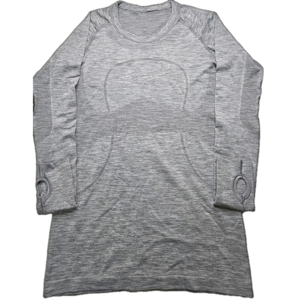 Lululemon Womens Shirt Medium Black Gray Swiftly Tech Relaxed